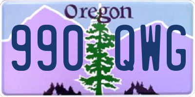 OR license plate 990QWG