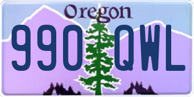 OR license plate 990QWL