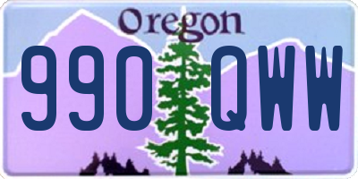 OR license plate 990QWW