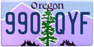 OR license plate 990QYF