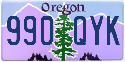 OR license plate 990QYK