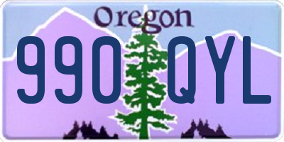 OR license plate 990QYL