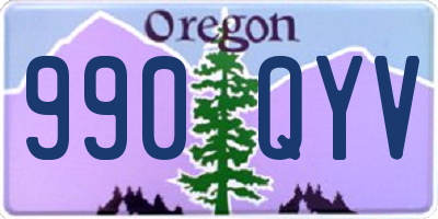 OR license plate 990QYV