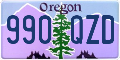 OR license plate 990QZD