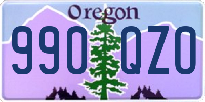 OR license plate 990QZO