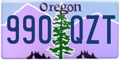 OR license plate 990QZT