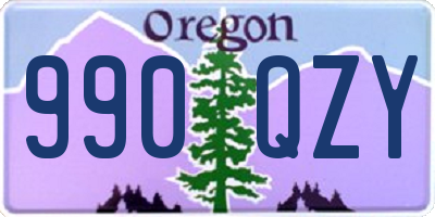 OR license plate 990QZY