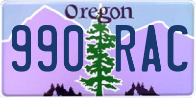 OR license plate 990RAC