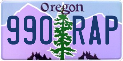 OR license plate 990RAP