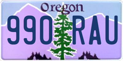 OR license plate 990RAU