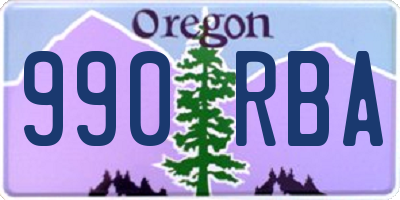 OR license plate 990RBA