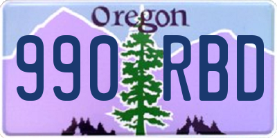 OR license plate 990RBD