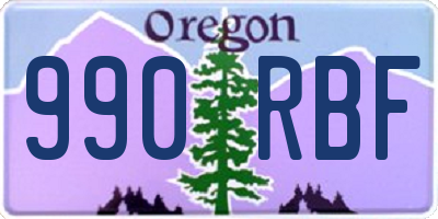 OR license plate 990RBF