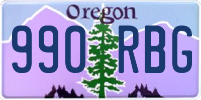 OR license plate 990RBG