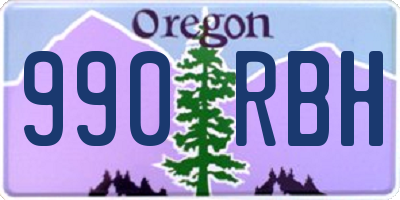 OR license plate 990RBH