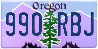 OR license plate 990RBJ