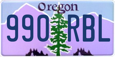 OR license plate 990RBL
