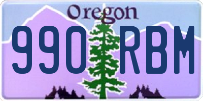 OR license plate 990RBM