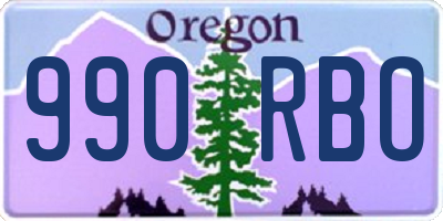 OR license plate 990RBO