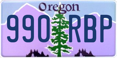 OR license plate 990RBP