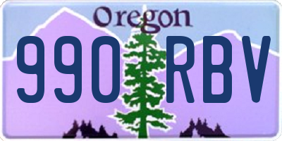 OR license plate 990RBV