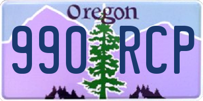 OR license plate 990RCP