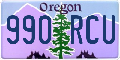 OR license plate 990RCU