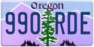 OR license plate 990RDE