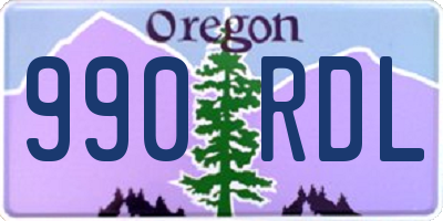OR license plate 990RDL