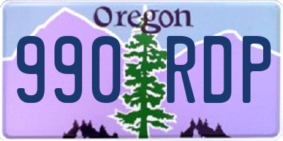 OR license plate 990RDP