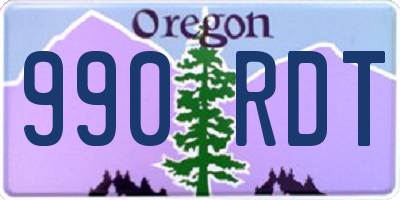 OR license plate 990RDT