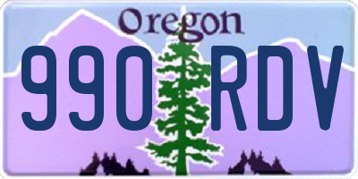 OR license plate 990RDV