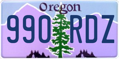 OR license plate 990RDZ