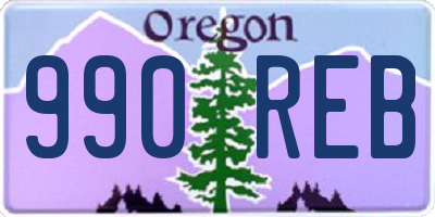 OR license plate 990REB