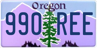 OR license plate 990REE