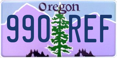 OR license plate 990REF