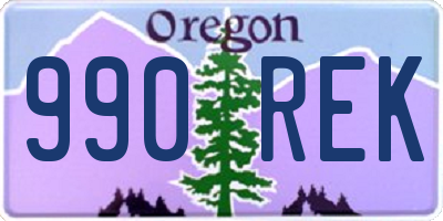 OR license plate 990REK