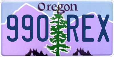 OR license plate 990REX