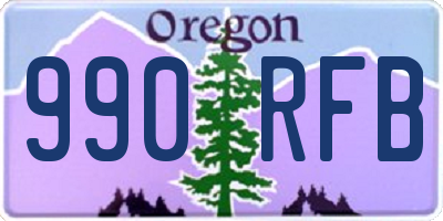 OR license plate 990RFB