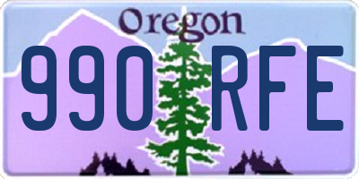 OR license plate 990RFE