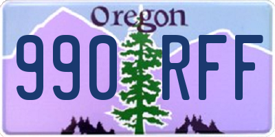 OR license plate 990RFF