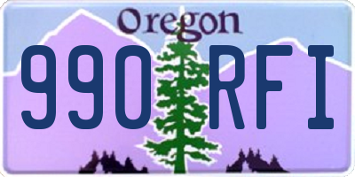 OR license plate 990RFI