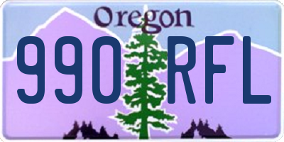 OR license plate 990RFL