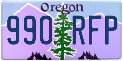 OR license plate 990RFP