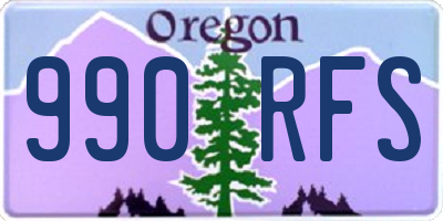 OR license plate 990RFS