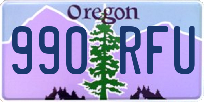 OR license plate 990RFU