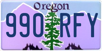 OR license plate 990RFY
