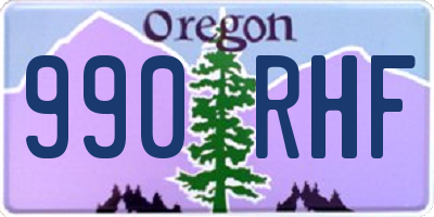 OR license plate 990RHF