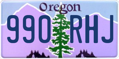OR license plate 990RHJ