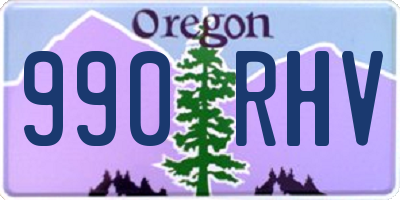 OR license plate 990RHV